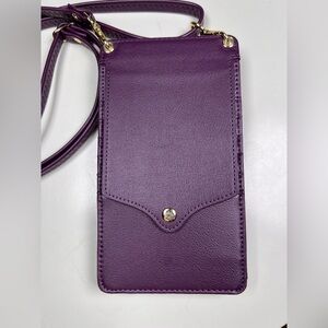 NWOT Purple Peacocktion Crossbody Cell Phone Purse With Card Slots With RFID